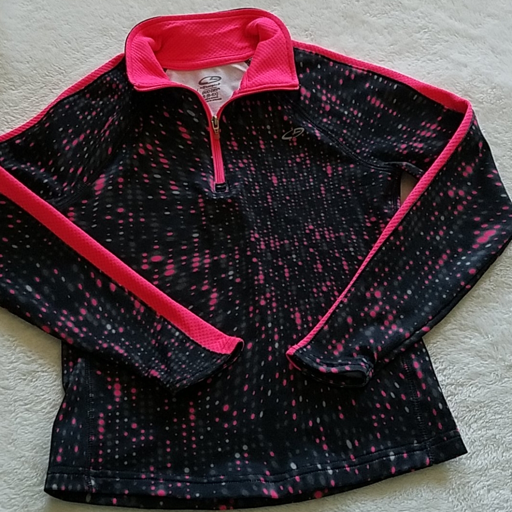 C9 champion black and red geometric print size 6-6X 3/4 zip